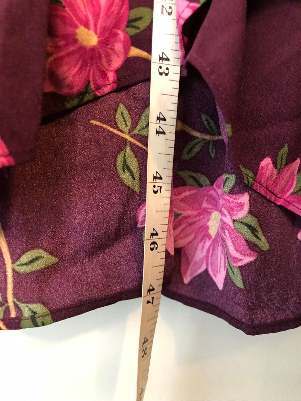 NWT Draper James Floral Wrap Midi Dress M Plum Ruffle Long Sleeve Garden Wedding - Picture 7 of 7